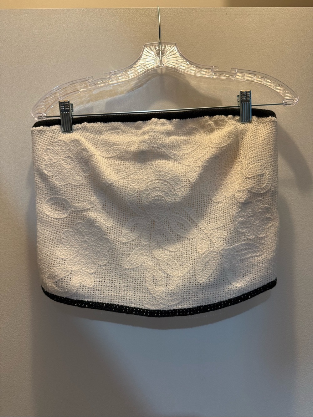 Abercrombie & Fitch White with Black Trim Tube Top